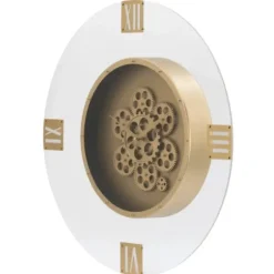 Clocks-Kirkland's Home Dark Gold Exposed Gearwork Wall Clock