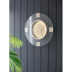 Clocks-Kirkland's Home Dark Gold Exposed Gearwork Wall Clock