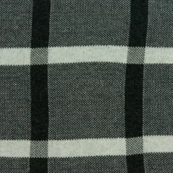 Pillows-Kirkland's Home Dark Gray Plaid Knitted Pillow Gray/Black/White