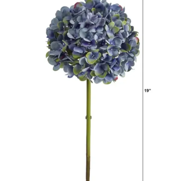 Stems & Bouquets-Kirkland's Home Dark Hydrangea Bloom Stems, Set Of 3 Blue