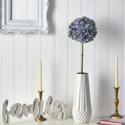Stems & Bouquets-Kirkland's Home Dark Hydrangea Bloom Stems, Set Of 3 Blue