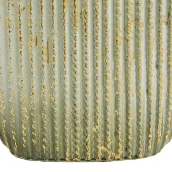 Vases-Kirkland's Home Dark Iridescent Glass Vase, 12 In. Brown