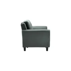 Accent Chairs-Kirkland's Home Dark Kelly Microfiber Rolled Arm Chair Gray