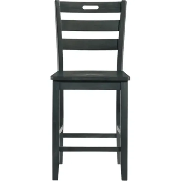 Bar Stools & Counter Height Stools-Kirkland's Home Dark Ladder Counter Stools, Set Of 2 Gray