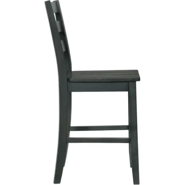 Bar Stools & Counter Height Stools-Kirkland's Home Dark Ladder Counter Stools, Set Of 2 Gray