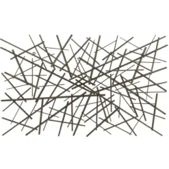 Wall Plaques-Kirkland's Home Dark Metal Abstract Scattered Wall Sculpture Gray