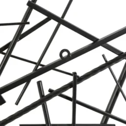 Wall Plaques-Kirkland's Home Dark Metal Abstract Scattered Wall Sculpture Gray