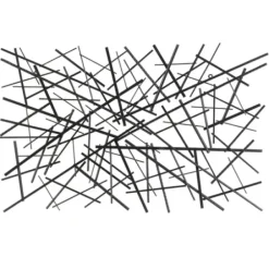 Wall Plaques-Kirkland's Home Dark Metal Abstract Scattered Wall Sculpture Gray