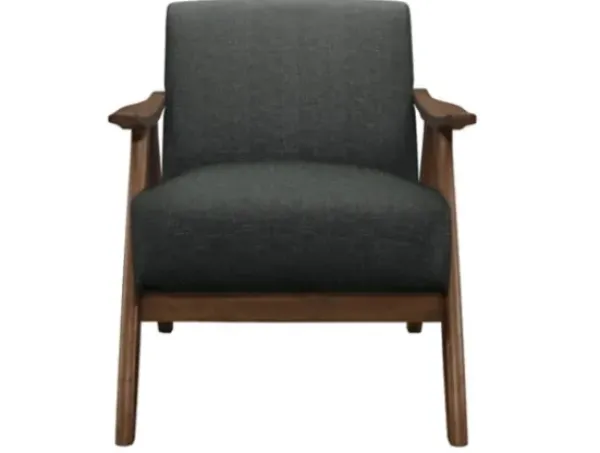 Accent Chairs-Kirkland's Home Dark Mid-Century Hazel Frame Accent Chair Gray