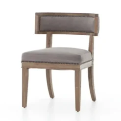 Dining Chairs-Kirkland's Home Dark Moon Canvas Upholstered Dining Chair Gray