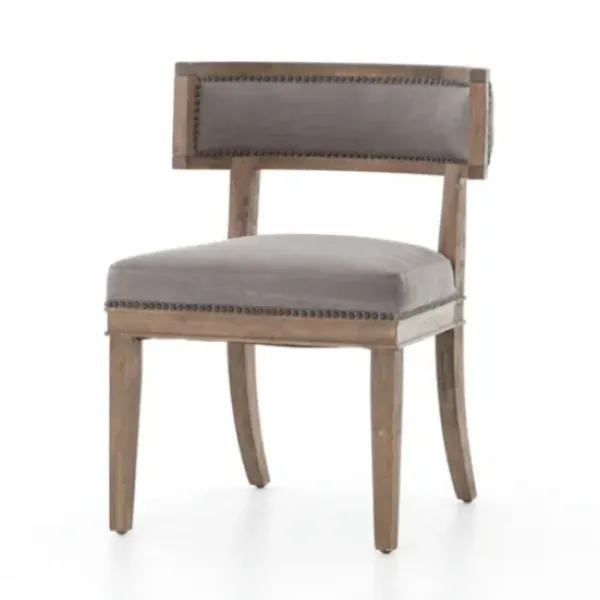 Dining Chairs-Kirkland's Home Dark Moon Canvas Upholstered Dining Chair Gray