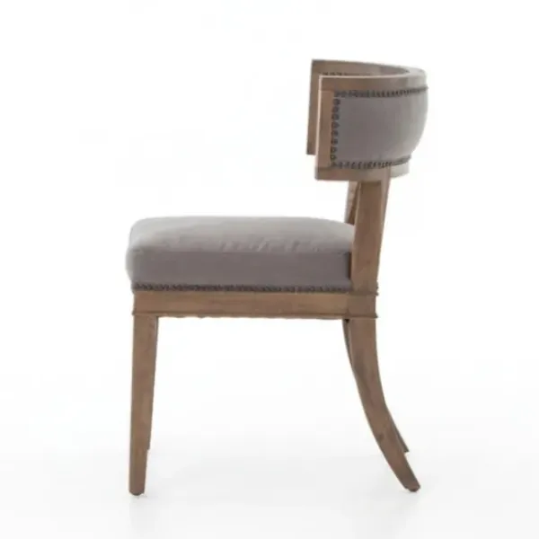 Dining Chairs-Kirkland's Home Dark Moon Canvas Upholstered Dining Chair Gray