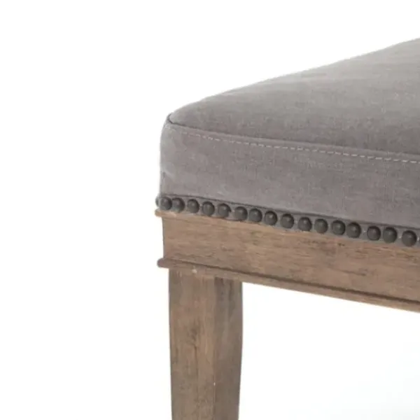 Dining Chairs-Kirkland's Home Dark Moon Canvas Upholstered Dining Chair Gray