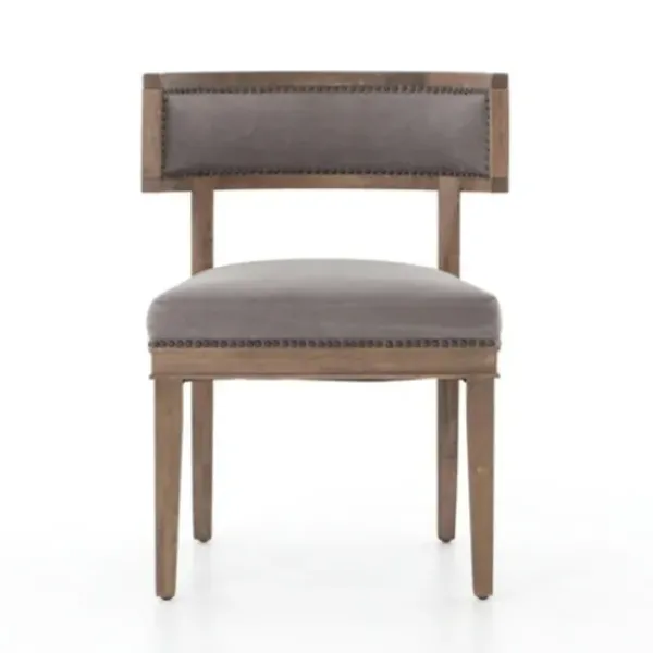 Dining Chairs-Kirkland's Home Dark Moon Canvas Upholstered Dining Chair Gray