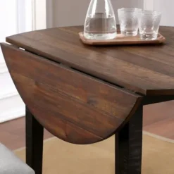 Dining Tables-Kirkland's Home Dark Oak And Walnut 3-Pc. Dining Set Brown