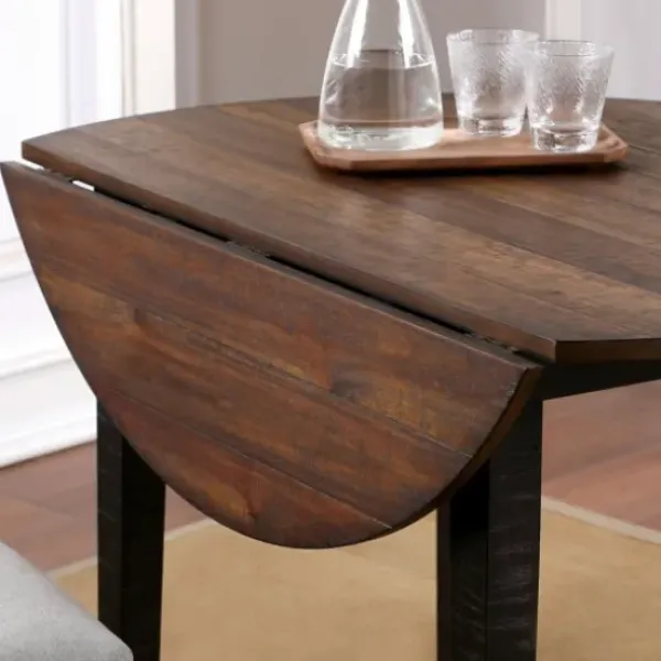 Dining Tables-Kirkland's Home Dark Oak And Walnut 3-Pc. Dining Set Brown