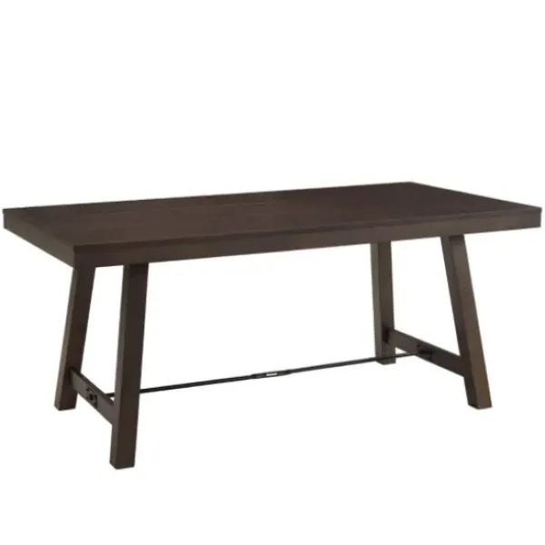 Dining Tables-Kirkland's Home Dark Oak Wood Rustic Dining Table
