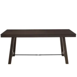 Dining Tables-Kirkland's Home Dark Oak Wood Rustic Dining Table