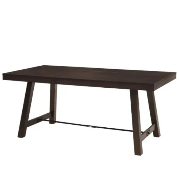 Dining Tables-Kirkland's Home Dark Oak Wood Rustic Dining Table