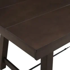 Dining Tables-Kirkland's Home Dark Oak Wood Rustic Dining Table