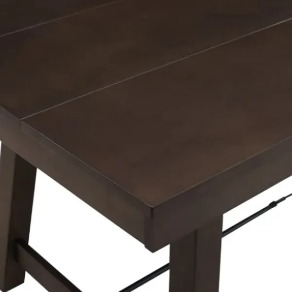 Dining Tables-Kirkland's Home Dark Oak Wood Rustic Dining Table