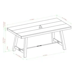 Dining Tables-Kirkland's Home Dark Oak Wood Rustic Dining Table