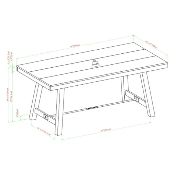 Dining Tables-Kirkland's Home Dark Oak Wood Rustic Dining Table