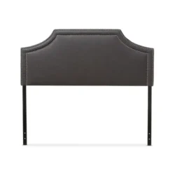 Beds & Headboards-Kirkland's Home Dark Scalloped Corner Queen Headboard Gray