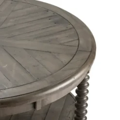 Coffee Tables-Kirkland's Home Dark Turned Legs Cofee Table Gray