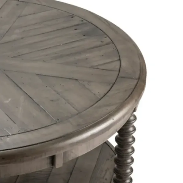 Coffee Tables-Kirkland's Home Dark Turned Legs Cofee Table Gray