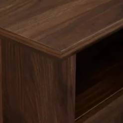 Tv Stands & Media Consoles-Kirkland's Home Dark Walnut Grooved Door Corner Tv Stand Brown
