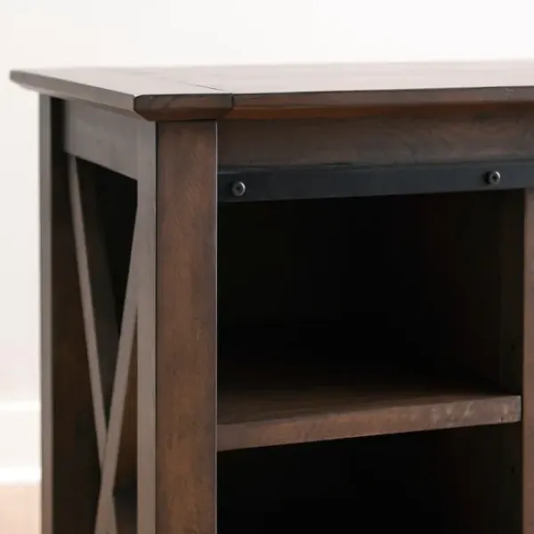 Cabinets & Sideboards-Kirkland's Home Dark Walnut Jackson Cabinet Brown