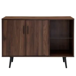 Console Tables-Kirkland's Home Dark Walnut Mid-Century Console Table Brown