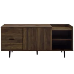 Tv Stands & Media Consoles-Kirkland's Home Dark Walnut Mid-Century 4-Door Tv Stand Brown