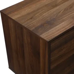 Tv Stands & Media Consoles-Kirkland's Home Dark Walnut Mid-Century 2-Door Media Cabinet Brown