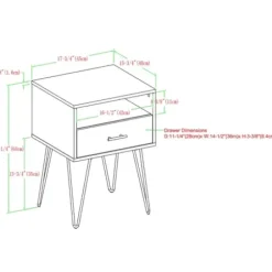 Accent & End Tables-Kirkland's Home Dark Walnut Modern Farmhouse Side Table Brown
