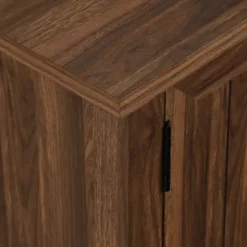 Tv Stands & Media Consoles-Kirkland's Home Dark Walnut Modern Farmhouse Tv Stand Brown