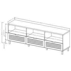 Tv Stands & Media Consoles-Kirkland's Home Dark Walnut Rustic Slat Door Tv Stand, 70 In. Brown