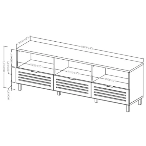 Tv Stands & Media Consoles-Kirkland's Home Dark Walnut Rustic Slat Door Tv Stand, 70 In. Brown