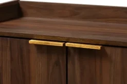 Entryway Furniture-Kirkland's Home Dark Walnut 5-Shelf Wooden Shoe Cabinet Brown