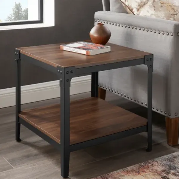 Accent & End Tables-Kirkland's Home Dark Walnut 2-Tier Accent Tables, Set Of 2 Brown
