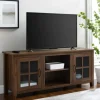 Tv Stands & Media Consoles-Kirkland's Home Dark Walnut Window Pane Tv Stand Brown