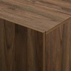 Cabinets & Sideboards-Kirkland's Home Dark Walnut Wood And Black Metal Sideboard