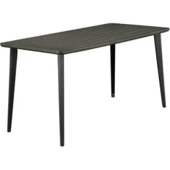 Dining Tables-Kirkland's Home Dark Wood And Metal Dining Table Gray