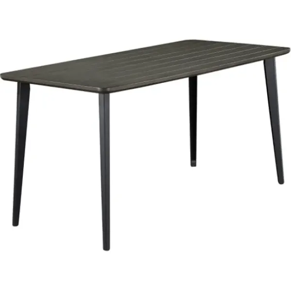 Dining Tables-Kirkland's Home Dark Wood And Metal Dining Table Gray