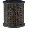 Accent & End Tables-Kirkland's Home Dark Wood Carved Medallion Accent Table Gray