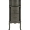 Dressers & Chests-Kirkland's Home Dark Wood Flip Top Armoire Gray