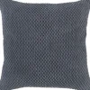 Pillows-Kirkland's Home Dark Woven Nubby Pillow Gray