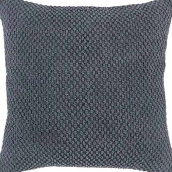 Pillows-Kirkland's Home Dark Woven Nubby Pillow Gray