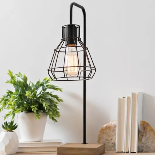 Table Lamps-Kirkland's Home David Metal Shade Edison Task Lamp Brown